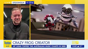 23K views · 192 reactions | Two decades after topping the charts, the iconic and catchy Crazy Frog tune STILL gets stuck in our heads.  Creator Sigfrid Söderberg joined TODAY EXTRA to discuss Crazy Frog's legacy and its virality in the modern day. #9Today | WATCH LIVE 5.30am | TODAY | Facebook