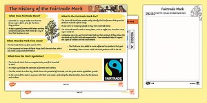 The History of the Fairtrade Mark Fact File and Activity Sheet