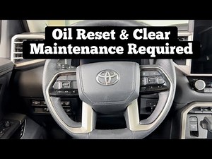 2023 - 2024 Toyota Sequoia - How To Clear Maintenance Required Soon Light & Reset Oil Change Life