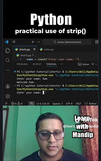 Understanding Python .strip() for User Input