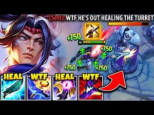 Xin Zhao but I have so much healing I can 1v1 turrets without dying (THIS IS HILARIOUS)