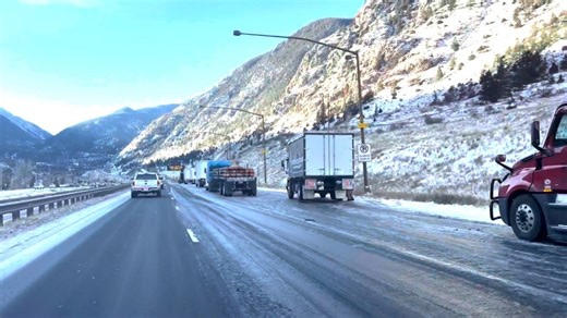 Ice and wind cause dicey driving conditions on I-70
