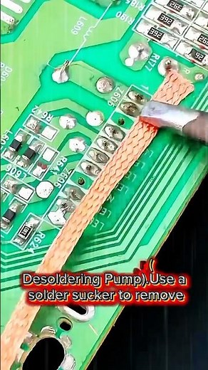 How to remove old solder from electronics circuit #2026 #accircuits #greencircuit #printedcircuits
