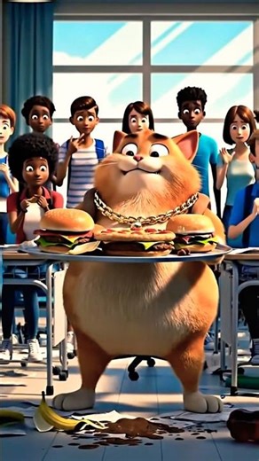 The FUNNIEST School Day Ever!! 😂🍔📚 | Chubby Cat’s Ultimate Classroom Chaos! 🐱💥