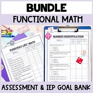 Bundle Functional Math Special Education Skill Assessment & IEP Goal Bank