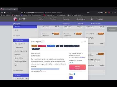 PicoCTF SansAlpha