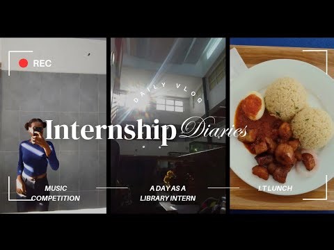 Intern Diaries💌| A Day As A Library Intern🗃️• What I Eat In A Day🍗🍛• Seeing Bucci Franklin♡⁠ω⁠♡⁠ ~⁠♪