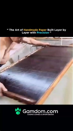 Physics Explorer on Instagram: "“The Art of Handmade Paper Built Layer by Layer with Precision” highlights the delicate and time-honored craft of creating paper entirely by hand. Each sheet begins as a carefully prepared pulp, which is then evenly spread and built up in thin layers, requiring patience, skill, and complete focus. Every movement matters, as artisans control thickness, texture, and strength through precise layering and timing. Unlike machine-made paper, this process gives each shee