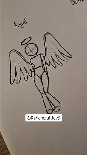 How to draw body tutorial Angel, demon, grim reaper ✨️ #drawing #tutorial #howtodraw #art #shorts
