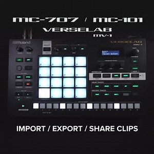 New Firmware Update for MC-707, MC-101, and VERSELAB MV-1! Version 1.8 update for the MC-707, MC-101, and VERSELAB MV-1 adds a host of requested features to your instrument including clip import, undo, new MFX, and more! Expand your sound and clip library with new MC/MV Production Packs crafted by sound designer Wave Alchemy. Learn more: https://lp.roland.com/mc-mv-production-packs/en"// | Roland