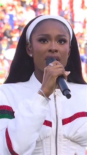 Def Jam Recordings on Instagram: "@cocojones delivers a powerful performance of “life every voice and sing” at the #superbowl pre-game ceremony 🏈 @nfl"