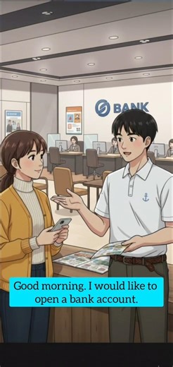 Opening a Bank Account – Real Life English Conversation #Shorts