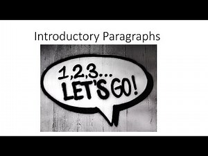 Introductory Paragraphs