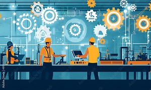 factory worker illustration