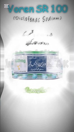 Voren SR 100 | Diclofenac Sodium | Sustained Release For Chronic Pain | Long-Lasting Pain Relief.