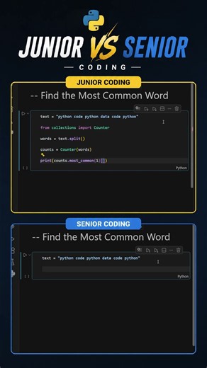 🔥 Find the Most Common Word in ONE Line! 😳🐍 | Readable Code vs One-Liner