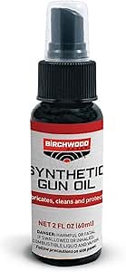 Amazon.com : BIRCHWOOD CASEY Synthetic Gun Oil Convenient-Packed Long-Lasting Gun Lubricant for Reducing Friction, Cleaning, and Protecting Metal Surfaces, 2-ounce Pump : Hunting Cleaning And Maintenance Products : Sports & Outdoors