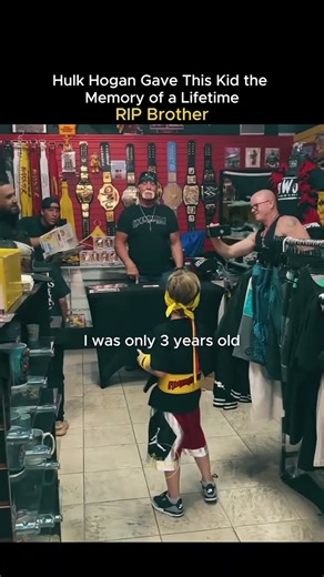 Amazing moment between a kid and Hulk Hogan 😊