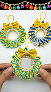 Make a Cute Mini Foamy Wreath in 50 Seconds ❄🎄😍 Best Holiday Crafts For Christmas #crafts #Christmas #christmasgift #christmasornaments #christmas2023 | Creative Art & Craft Ideas