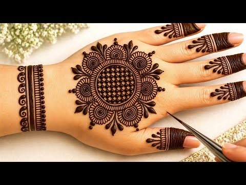 ✨ Beautiful Round Mehndi Design | Easy & Elegant Mehndi for Beginners 😍 | #mehndi #@DishuMakeoverr 