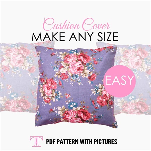 Beginner Cushion Cover Sewing Pattern, Envelope Cushion Pillow Pattern - Etsy