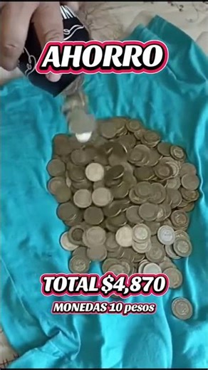 Hoy abri mi ahorro en lata de puras monedas de 10 pesos #ahorro #monedas #dinero #retodeahorro