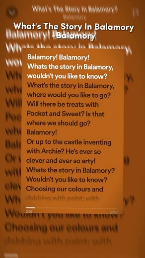 Balamory Song Lyrics in English - Nostalgic Speed Audio