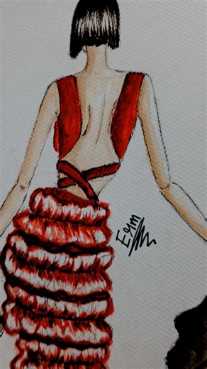 🤫😉#mode #drawing #glamour #croquis #fashion #inspiration