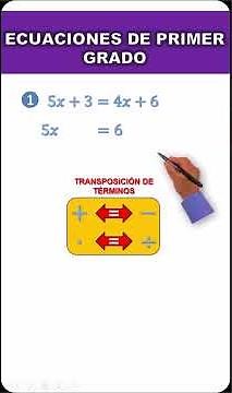 First-degree equations with one variable | Linear equations | 5 solved exercises