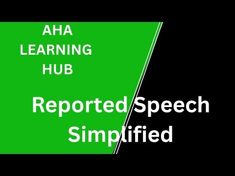 Reported Speech Simplified