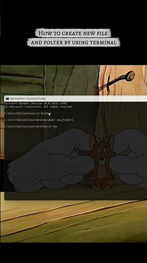 How to create new folder aand file using terminal on windows11 #windows11 #terminal #coder