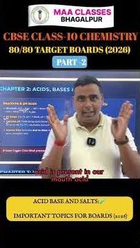 Class 10 CBSE | Acids, Bases & Salts | Important Topics | One Shot