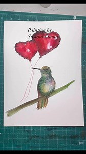Watercolor painting hummingbird #watercolor #arttutorial #art #drawing #valentinesday #artvideo #painting #love #reelsviralシ | Susana P Limon