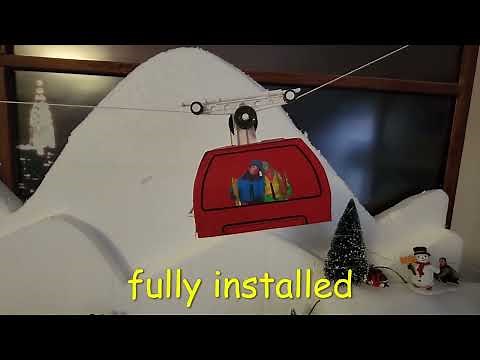 Christmas village ski lift gondola idea