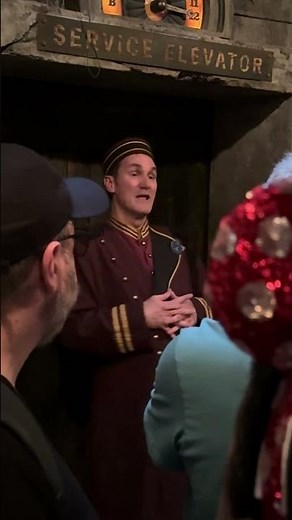 Checking into the Hollywood Tower Hotel with bellhop TJ (Tower of Terror ride at Walt Disney World)