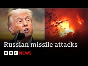 Trump condemns 'disgusting' Russian attacks on Ukraine and confirms sanctions threat | BBC News