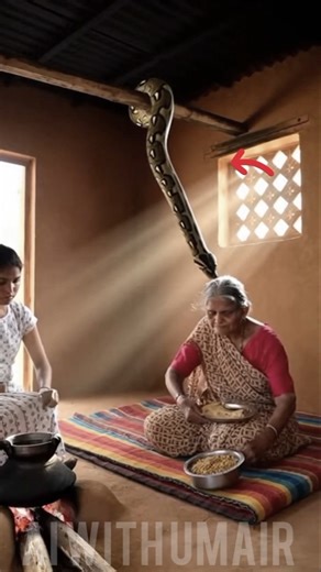 Python Tries to Attack While Ladies Are Eating! 😱🐍 Dogs Jump In!” #shorts #snake #villagelife