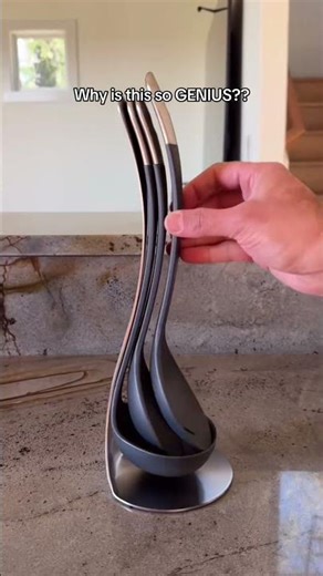 Joseph Nest Utensils Compact Stacking Kitchen Tool Set with Magnetic Storage Stand Nylon.