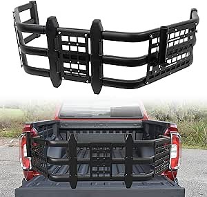 Upgraded Truck Bed Extender Fit for 2015-2022 Chevy Chevrolet Colorado & GMC Canyon Aluminum Tailgate Extender, with Molle Panel and Flagpole Bracket