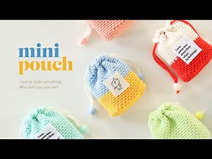 코바늘 쪼꼬미 파우치 함께 떠봐요! 에어팟, 버즈 코바늘 파우치, (학교, 학생 추천)