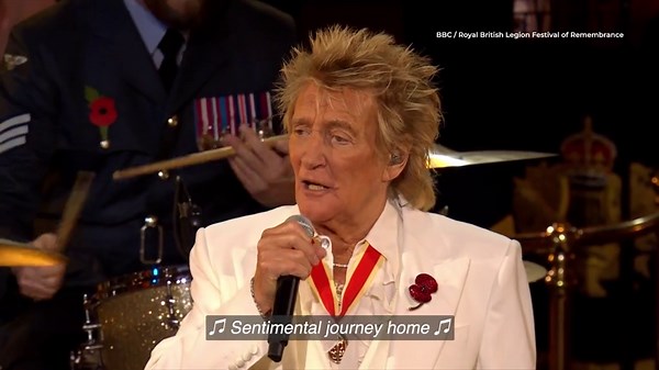 Sir Rod Stewart opens the Festival of Remembrance with classic song