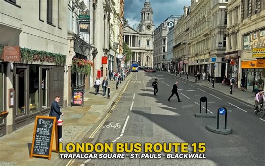 搭乘从特拉法加广场出发的 15 路巴士的伦敦本地巴士观光体验