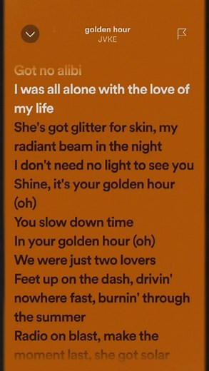 golden hour by JVKE. #music #lyrics_songs #lyricsvideo #lyricsmusic #lyric #lyrics #song #spotify #lyricmusicparadise #fyp #jvke