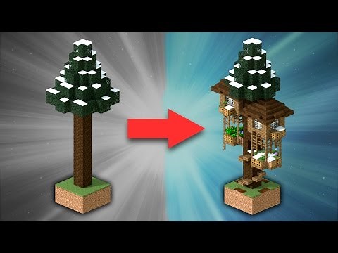 How to Build a Spruce Treehouse | Minecraft