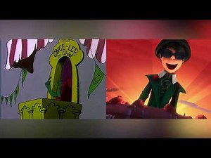 Dr Seuss el lorax 1972-2012 side by side comparación