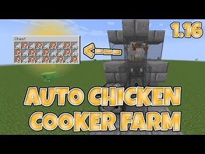 1.16 EASY AUTO CHICKEN COOKING FARM! Minecraft [Java edition, Bedrock, McPe, Xbox, Ps4, Windows 10]