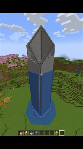 Minecraft Super Simple Tall Cobblestone Tower #minecraft #shorts