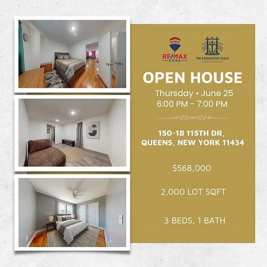 OPEN HOUSE in South Jamaica Queens NY | 3 Bedroom Home for Sale at $568K