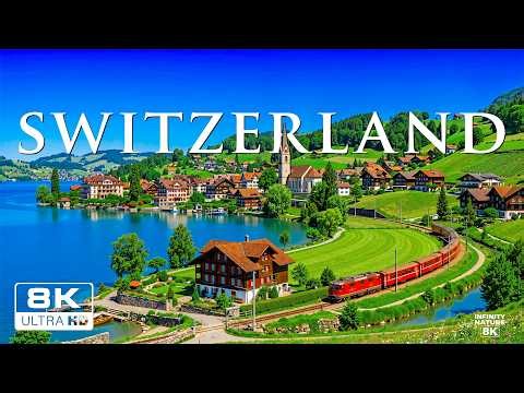 Switzerland Lakes 8K | Crystal Clear Lakes, Mountain Reflections & Scenic Switzerland