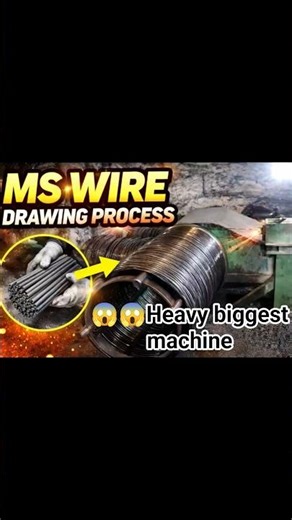 😱 Wire drawing process #machine #factory